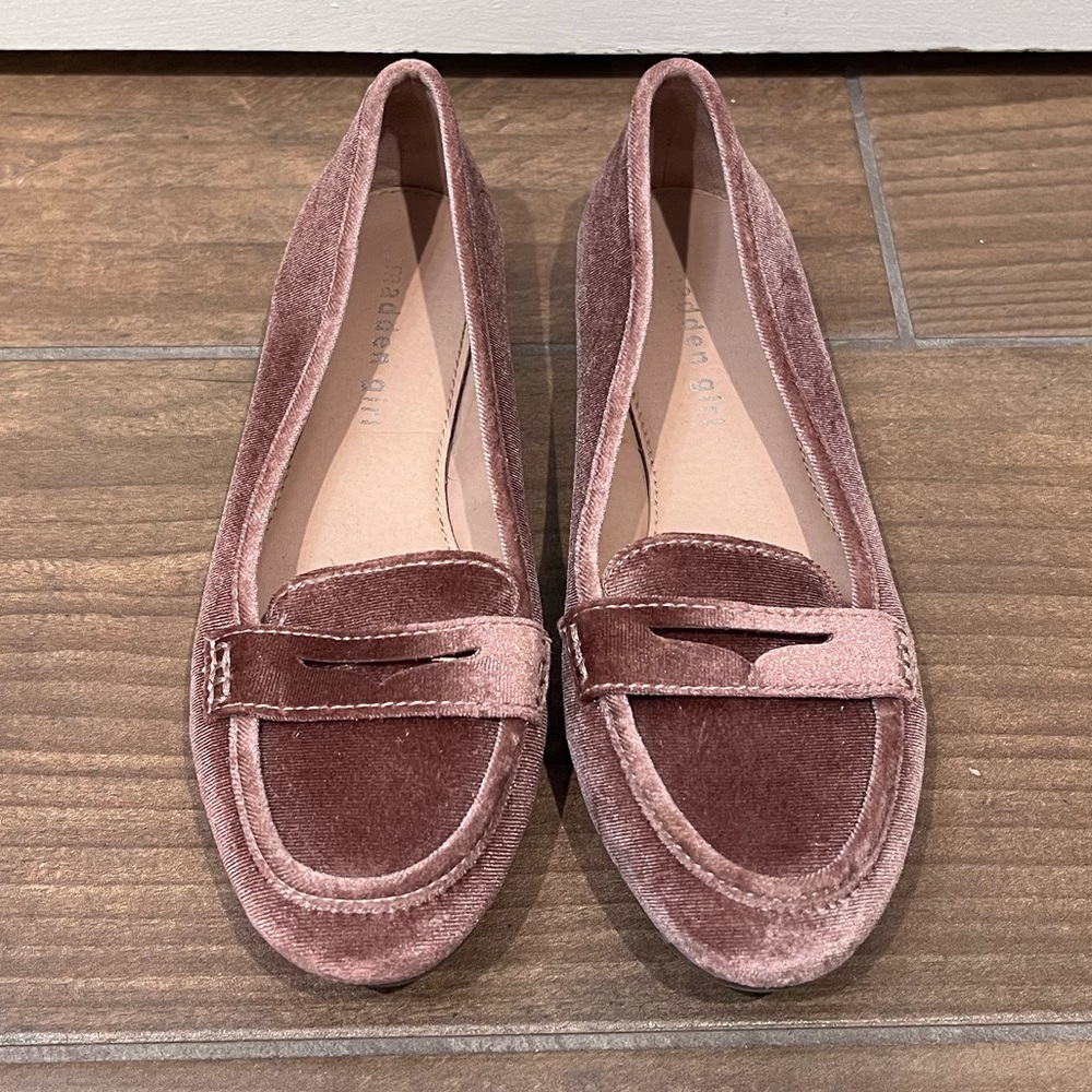 Madden girl light purple loafers